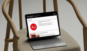 mockuuups ipad pro mockup on modern wooden chair