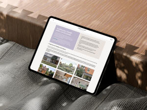 mockuuups free ipad pro mockup on textured fabric and wooden surface