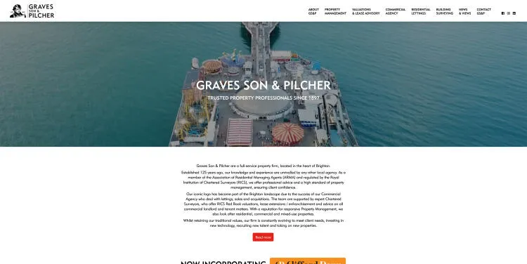 Home page of Graves Son & Pilcher website