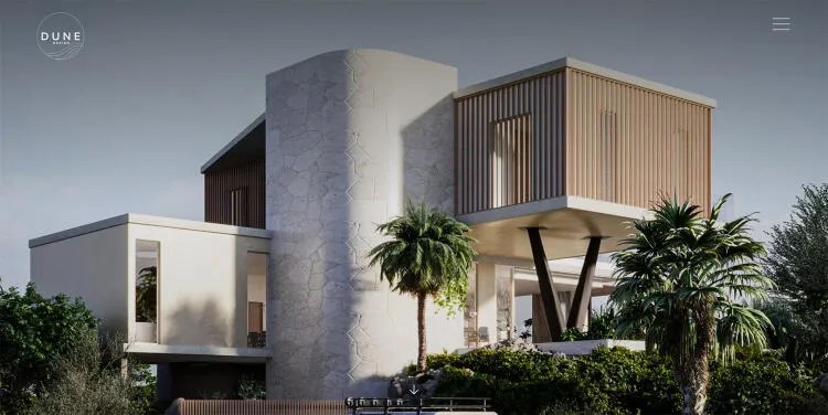 Home page of Dune Design website