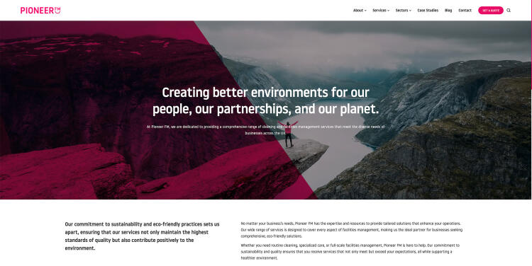 Home page of Pioneer FM website