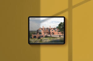 mockuuups ipad pro mockup on yellow background landscape shadow 1