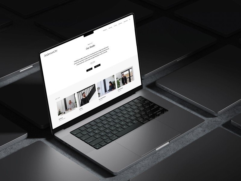 mockuuups macbook pro 16 inch mockup on a modern black desk
