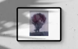 mockuuups ipad pro mockup on light background landscape shadow 2