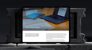 mockuuups ipad pro mockup with concrete blocks in the background