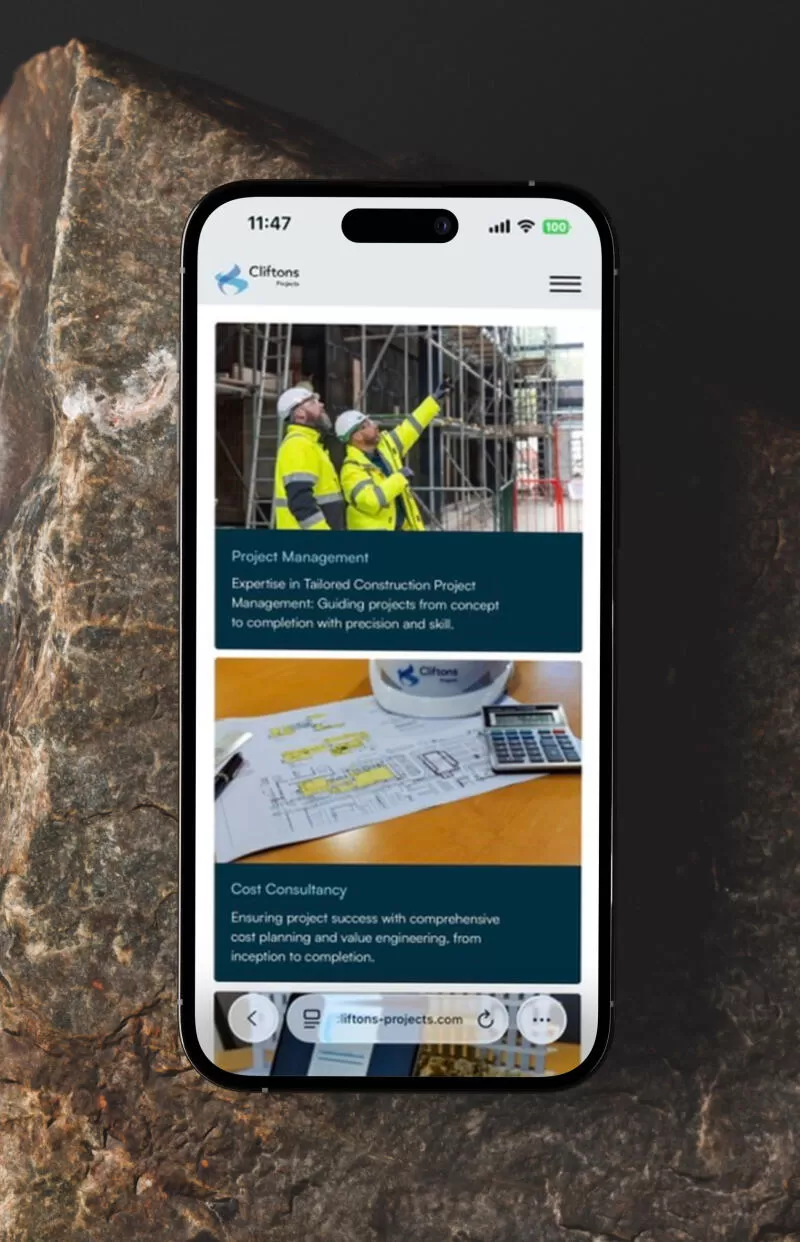mockuuups iphone mockup positioned on a textured rock surface